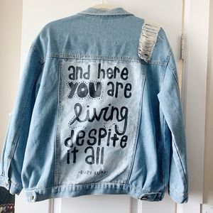 Distressed Hand-painted Denim Jacket